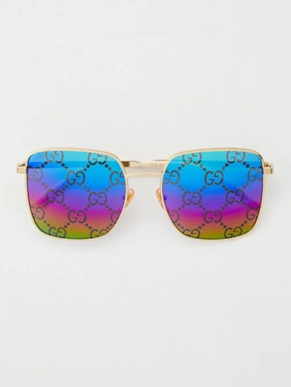 NEW GUCCI GG0802S 004 WOMEN GOLD SUNGLASSES - Picture 2 of 5